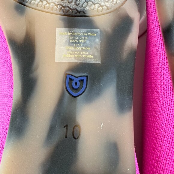 New ROTHY'S Women's Size 10 The Point Dragon Fruit Recycled Shoe Flats - Picture 13 of 13